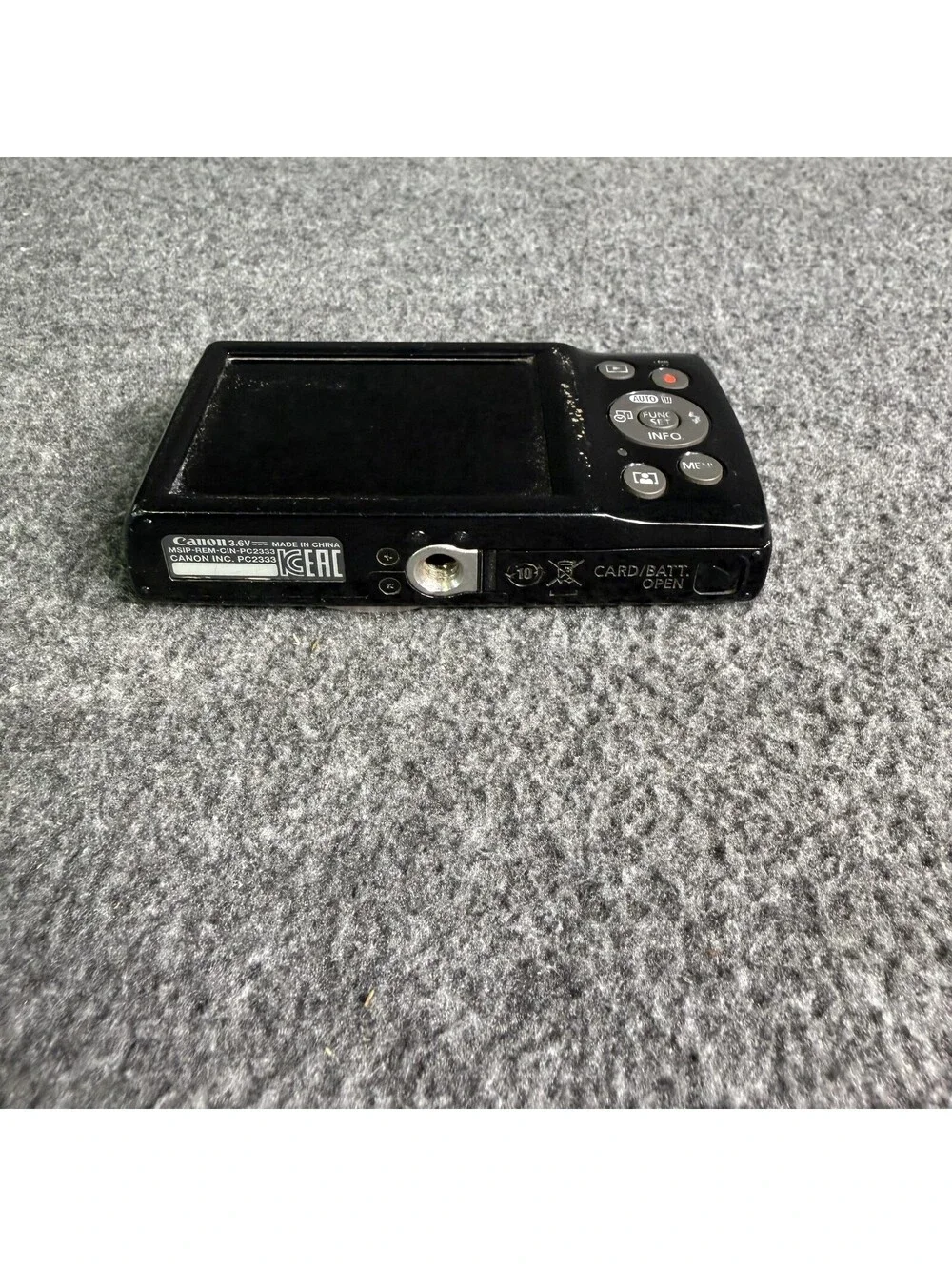 Canon IXUS 185 Digital Camera 20MP Black 8X Zoom Compact Point Shoot Untested